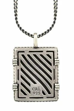 Anhänger mit Kette 925/- Silber matt oxidiert Sailor Wappen 41184718323806