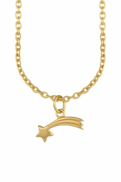 Anhänger mit Kette 925/- Sterling Silber vergoldet Sternschnuppe 41184547471454