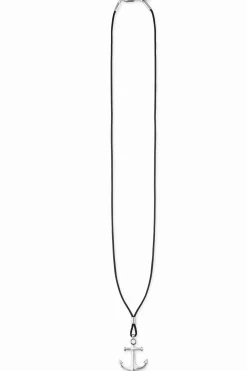 Anhänger mit Kette 925/- Sterling Silber Anker Lederkette 41183846006878