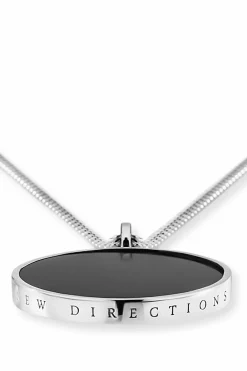 Anhänger mit Kette 925 Sterling Silber rhodiniert Onyx 41183847219294