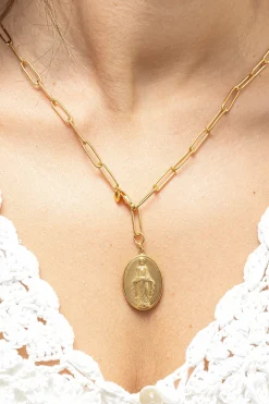 Anhänger mit Kette 925/- Sterling Silber vergoldet Madonna 41184449232990