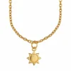 Anhänger mit Kette 925 Sterling Silber gelb vergoldet Sonne 41184546717790