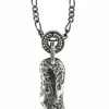 Anhänger mit Kette 925/- Sterling Silber oxidiert Tigerzahn 41183841419358