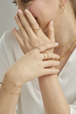 Armband 925 Silber vergoldet Hämatit 41185006354526