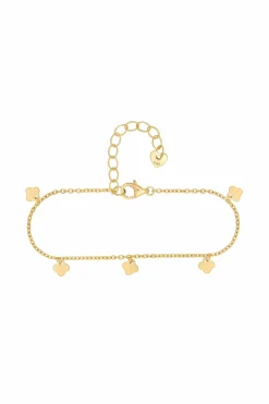 Armband 925 Silber vergoldet Anhänger Kleeblatt 41184956940382