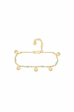 Armband 925 Silber vergoldet Amazonit Plättchen 41185009795166