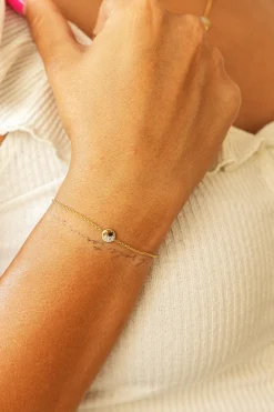 Armband 925 Silber vergoldet mit Yin & Yang Anhänger 41185149976670