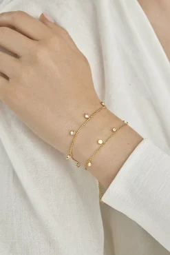 Armband 925/- Sterling Silber vergoldet Anhänger Plättchen Zirkonia 41184809287774