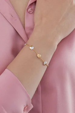 Armband 925/- Sterling Silber bicolor Mondzyklus Luna 41184532889694