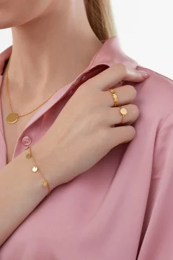 Armband 925/- Sterling Silber vergoldet Plättchen Boho 41184458702942