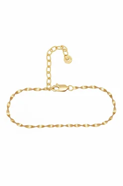 Armband 925/- Sterling Silber vergoldet Flachpanzer Kette gedreht 41184788938846