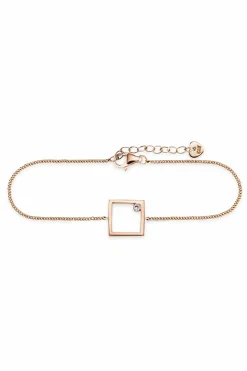 Armband 925 Sterling Silber rosé vergoldet Rechteck Zirkonia 41184572244062