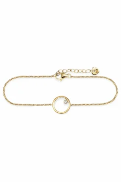 Armband 925 Sterling Silber gelb vergoldet Zirkonia Kreis 41178865959006