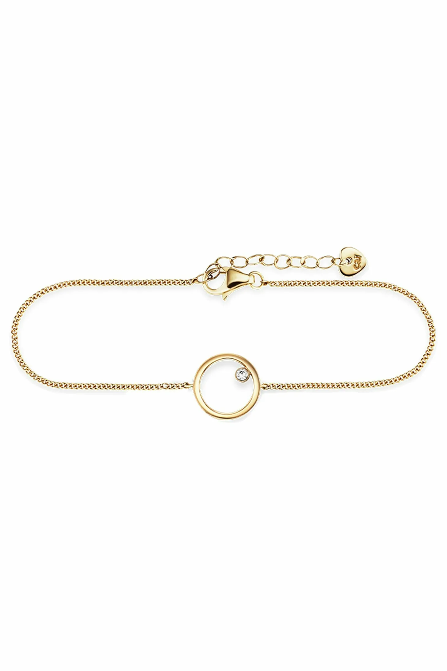 Armband 925 Sterling Silber gelb vergoldet Zirkonia Kreis 41178865959006