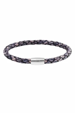 Armband Edelstahl Leder Marine 23cm 41184437633118