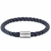 Armband Edelstahl Textilband Navy blau 23cm 41184439926878