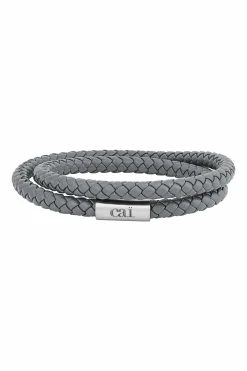 Armband Leder grau 21cm + Verlängerung Wickelarmband 41185221902430