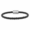 Armband Leder olivenblattgegerbt schwarz Stahl 41185116487774
