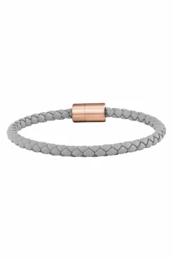 Armband Leder olivenblattgegerbt grau rosé 41185117241438