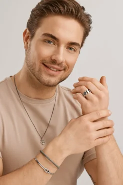 Armband Leder olivenblattgegerbt grau rosé 41185117241438