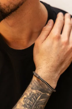 Armband Leder schwarz 21cm 41185221541982