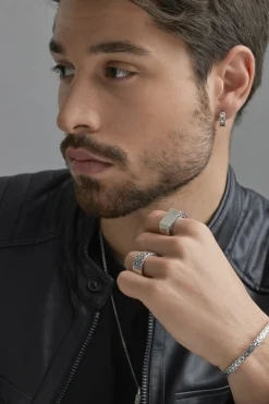 Armreif 925/- Sterling Silber matt-oxidiert Flechtoptik 41184711901278