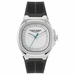 ASTON MARTIN Herren Armbanduhr AML ICON Silber/Schwarz MTIG1F502