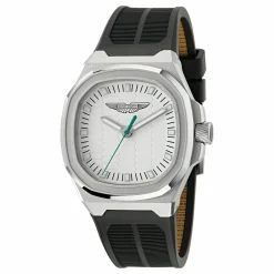 ASTON MARTIN Herren Armbanduhr AML ICON Silber/Schwarz MTIG1F502