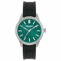 ASTON MARTIN Herren Armbanduhr AML ICON grün, schwarz MTIH1F503