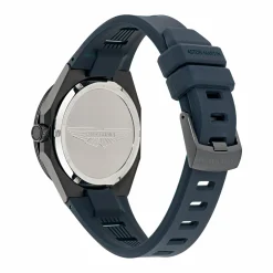 Aston Martin Herren Armbanduhr AML Thrill MTRI1F501 Schwarz Blau 42 mm Silikon