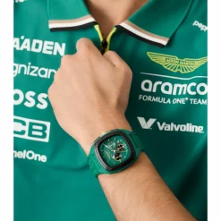 ASTON MARTIN Herren Armbanduhr AM FORMULA 1 Grün/Silikon MTFO1F501