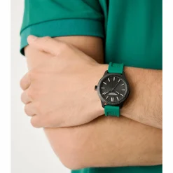 ASTON MARTIN Herren Armbanduhr AML ICON Schwarz/Grün MTIH1F502