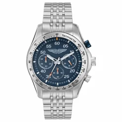 Aston Martin Herren Chronograph AML Thrill MTRS1F503 Edelstahl Blau 42 mm