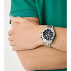 Aston Martin Herren Chronograph AML Thrill MTRS1F503 Edelstahl Blau 42 mm