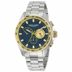 Aston Martin AML Thrill MTRH1F505 Herren‑Armbanduhr Edelstahl 44 mm Blau Zifferblatt