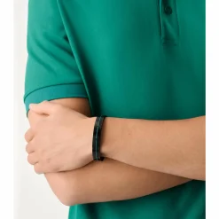 Aston Martin Armband Herren AML ICON Edelstahl Emaille Schwarz MJITF5BM0