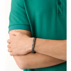 Aston Martin Armband Herren AML ICON Edelstahl Schwarz MJIBF5BL4