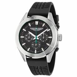 Aston Martin Herren Armbanduhr AML Icon mit austauschbaren Armband und Gehäuse 45 mm Schwarz Edelstahl MTIB1F501