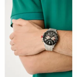 Aston Martin Herren Armbanduhr Chronograph AML ICON MTIS1F501 Schwarz / Edelstahl MTIS1F501