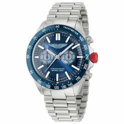 Aston Martin Herren Chronograph Armbanduhr AML ICON MTIS1F503 Blau/Stahl MTIS1F503