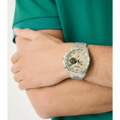 ASTON MARTIN Herrenuhr AML Thrill HLC W MTRH1F504 Silber Beige Edelstahl