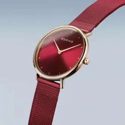 Bering Damen Armbanduhr Ultra Slim 29 mm Armband Milanaise 15729-363