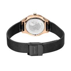 Bering Damen Armbanduhr Ultra Slim 29 mm 3 ATM Saphirglas SWAROVSKI ELEMENTS Slim Design Armband Milanaise 18729-166