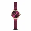 Bering Damen Armbanduhr classic Roségold mit Lila Milanaise Armband 11022-969