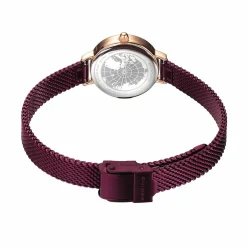 Bering Damen Armbanduhr classic Roségold mit Lila Milanaise Armband 11022-969