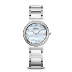 Bering Damen Armbanduhr Ceramic 29 mm Armband Edelstahl, Keramik 10729-704