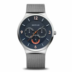 Bering Herren Armbanduhr Classic 41 mm Armband Milanaise silber 33441-007