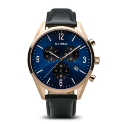 Bering Herren Armbanduhr Classic 42 mm Armband Leder 10542-567