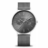 Bering Herren Armbanduhr Classic Edelstahl Milanaiseband Grau 14240-308