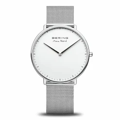 BERING Herren Uhr 15738-004 – Edelstahl Quarz-Uhr silber glänzend